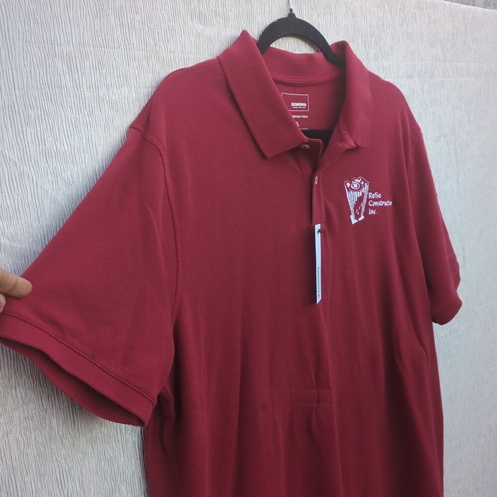 Sonoma Mens Everyday Polo Size Large Red NWT - Picture 6 of 11